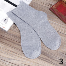 Load image into Gallery viewer, Ventilation Mens Cotton Short Bamboo Fiber Solid Socks  Middle Stockings
