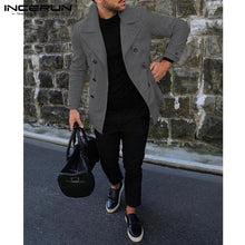 Load image into Gallery viewer, Stylish Mens Jackets Coats Autumn Turn-Down Collar Jacket Street Style Slim Fit Business Suit Hombre Mens Clothing INCERUN Male