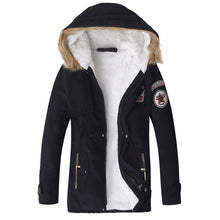 Load image into Gallery viewer, 2018 Warm Winter Mens Jacket Coat Velvet Hooded Fleece Fashion Tactical Coats Parkas Jackets Outwear Clothes 4XL Man Clothing