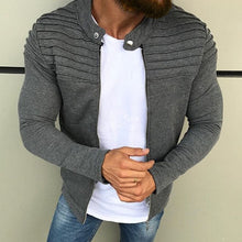 Load image into Gallery viewer, Streetwear Mens Jackets Coats Solid Patchwork Stand Collar Hiphop Chaqueta Masculina Jackets Male Overcoat Winter Mens Clothing